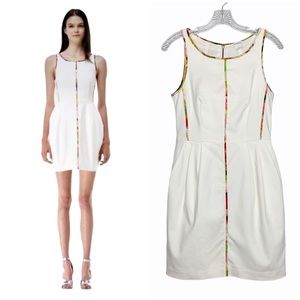 Club Monaco Elizabeth White Sheath Piping Dress